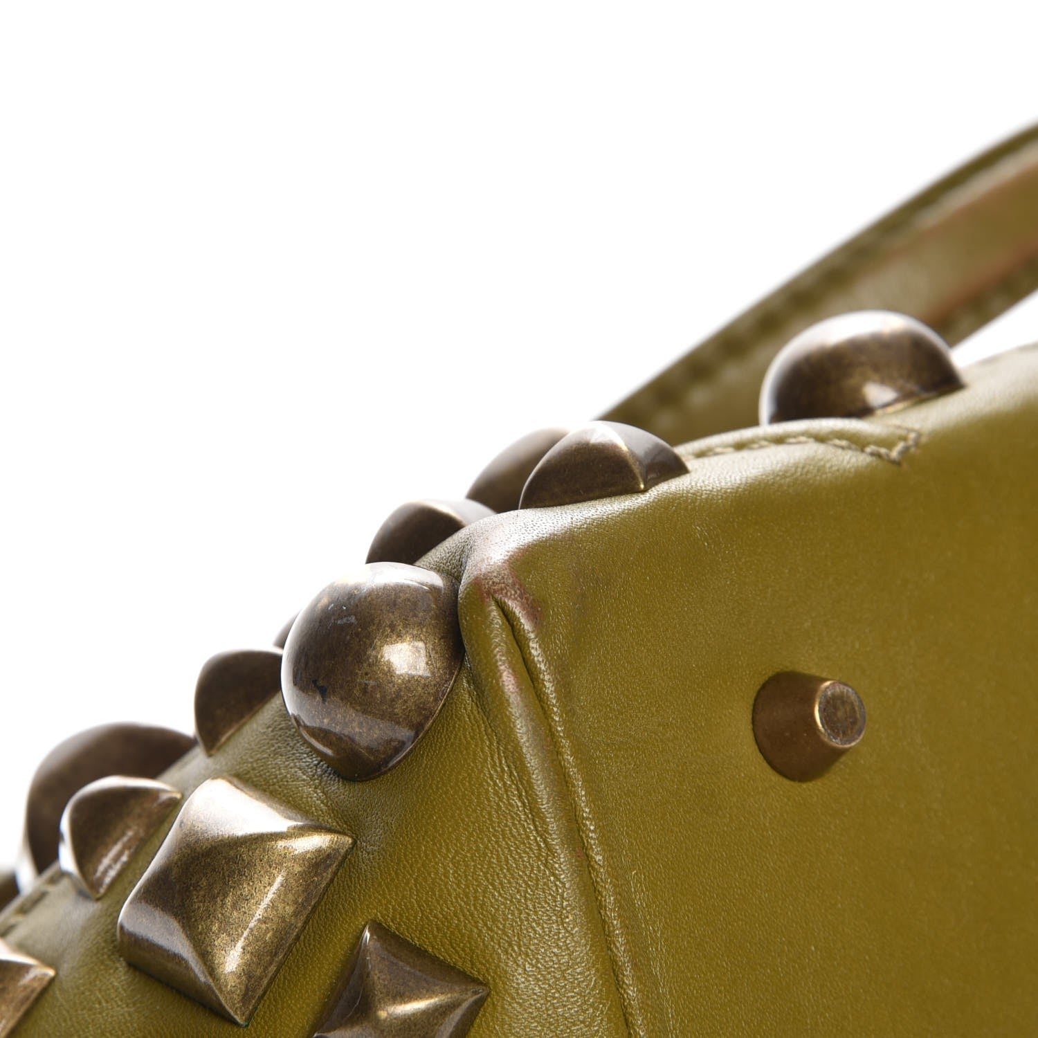 Burberry Nova Check Mega Stud Nickie Tote Green 11 of 12
