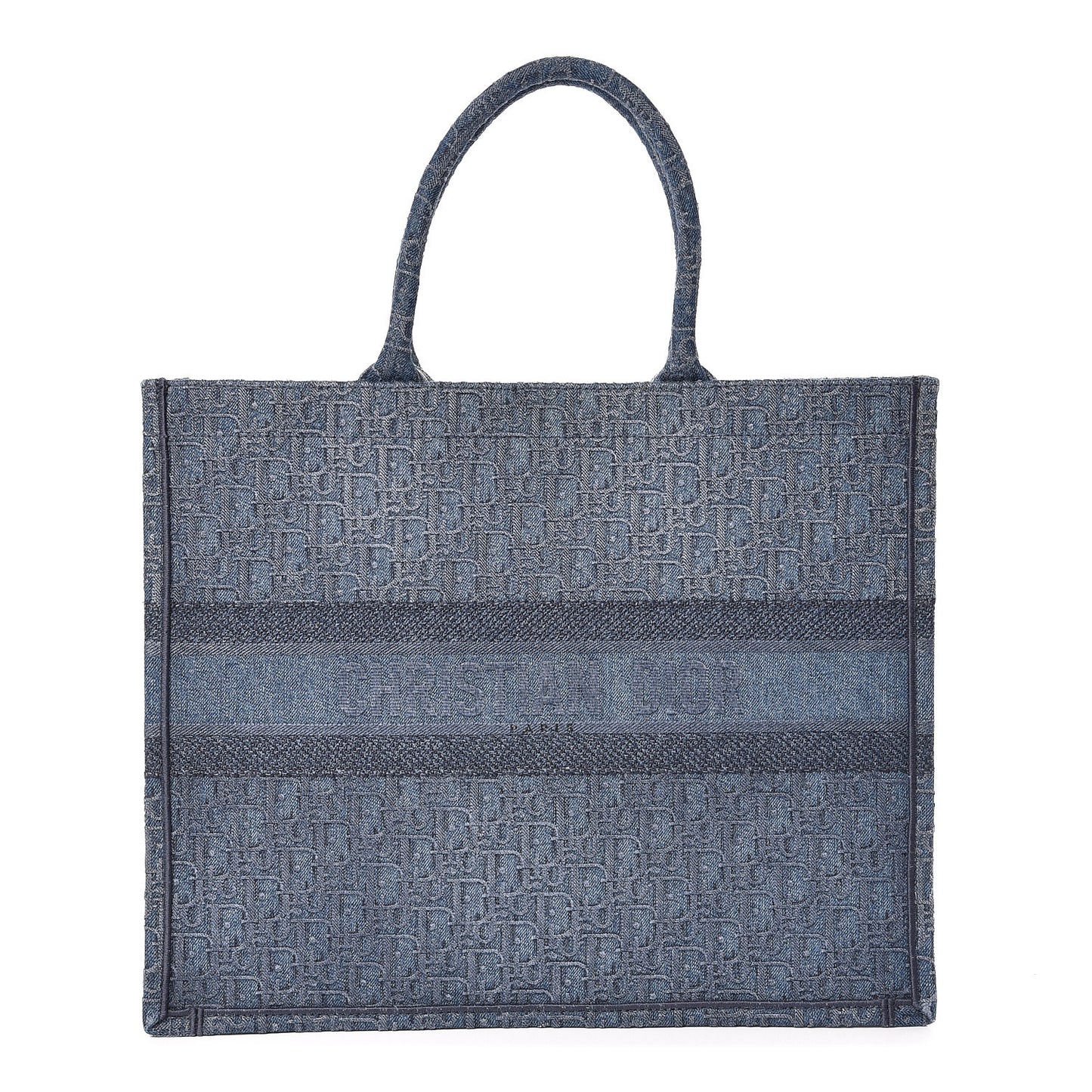 Oblique Denim Book Tote Denim Blue