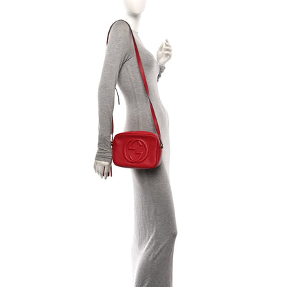 Gucci Pebbled Calfskin Small Soho Disco Bag Tabasco Red 2 of 10