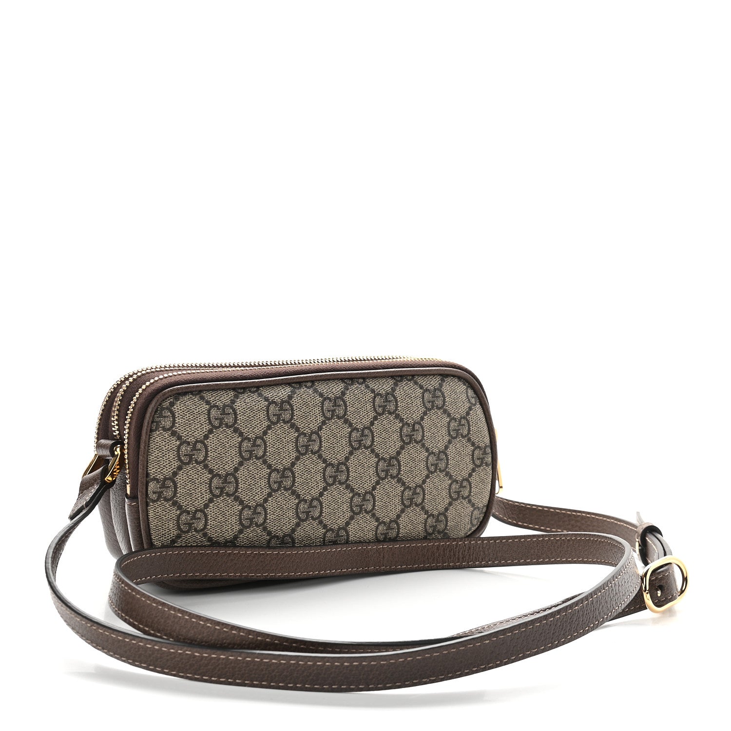 Gucci GG Supreme Monogram Web Mini Ophidia GG Bag Brown 3 of 9