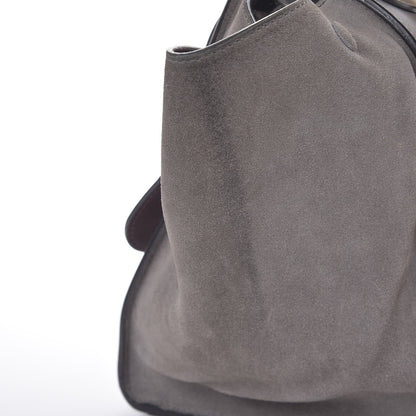 Celine Crocodile Embossed Nubuck Medium Trapeze Grey 15 of 15