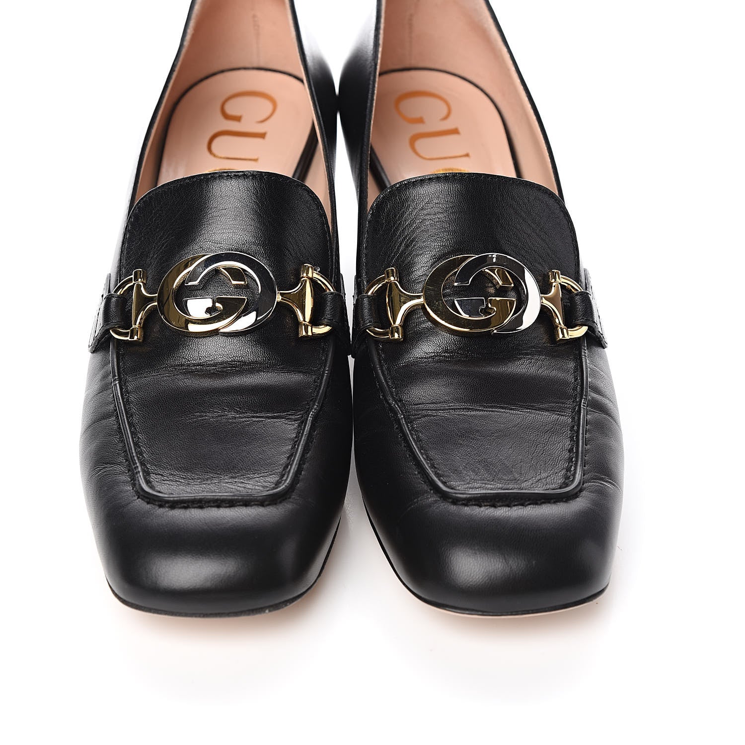 Gucci Malaga Kid Zumi Mid Heel Loafers 39 Black 11 of 11
