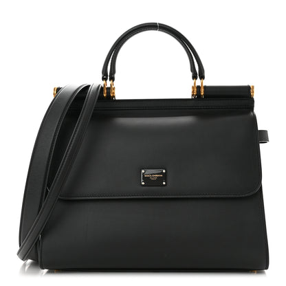 Dolce & Gabbana Vitello Morbido Large Sicily 58 Bag Black 1 of 11