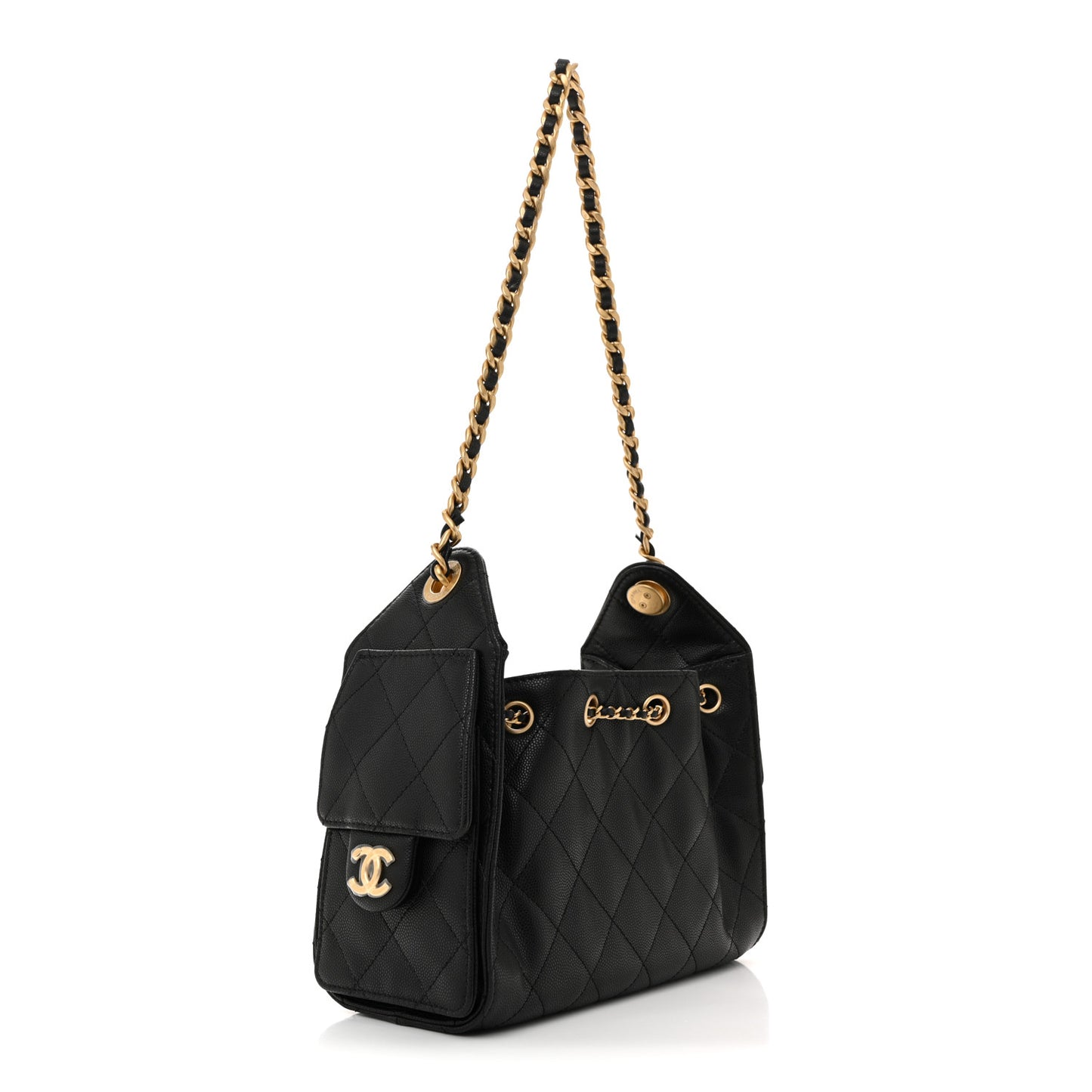 Caviar Quilted Mini Chanel 25 Handbag Black