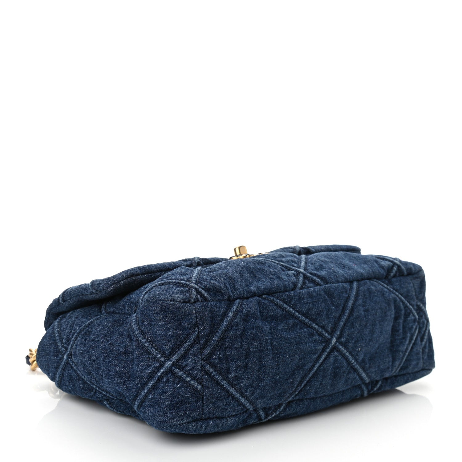 Chanel Denim Quilted Large Chanel 19 Flap Blue 4 of 10