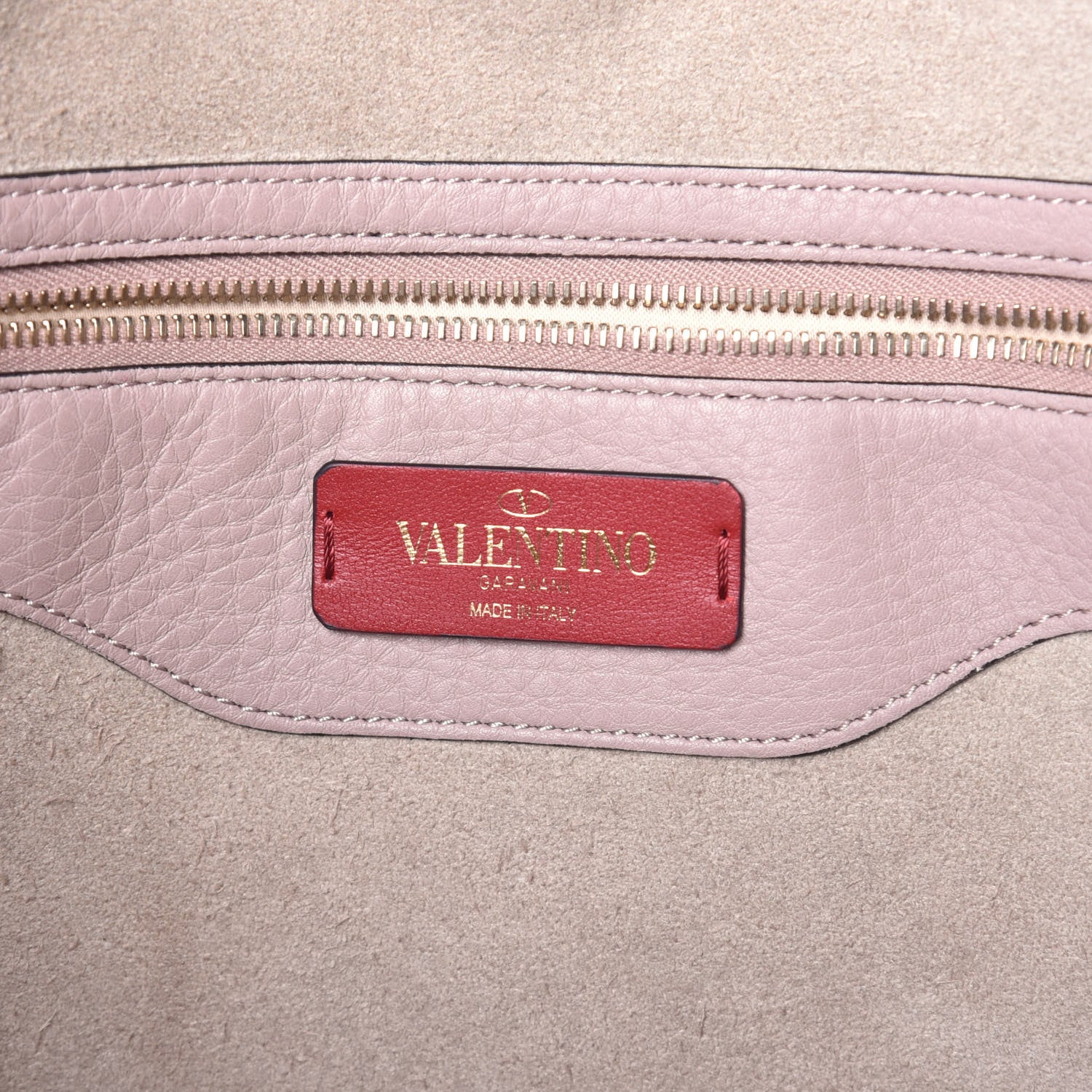 Valentino Garavani Grained Calfskin Rockstud Shoulder Tote Poudre 6 of 9