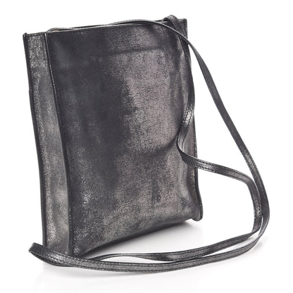 Balenciaga Metallic Calfskin Milkyway Papier Crossbody Bag Black 3 of 15
