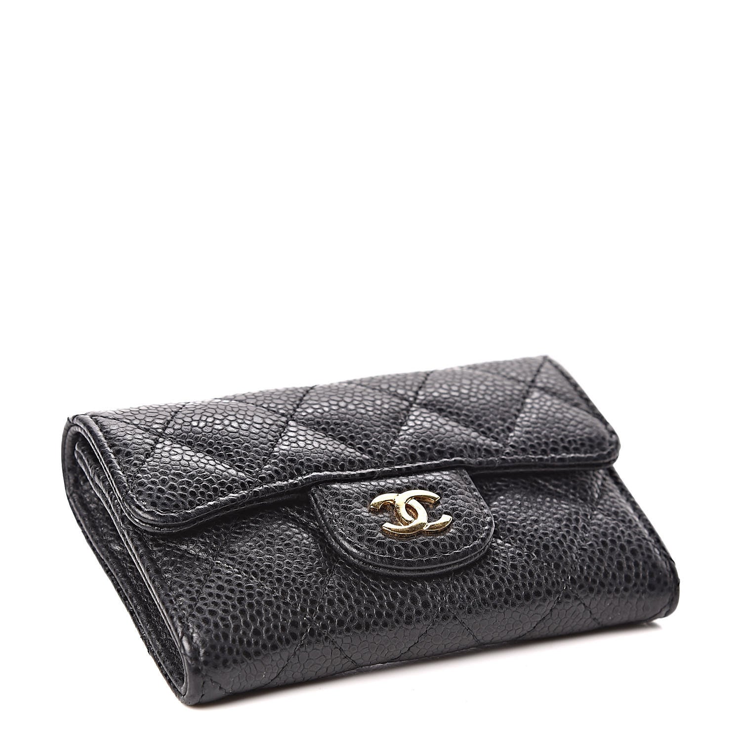 Chanel Caviar Quilted Flap Card Holder Black 4 of 9