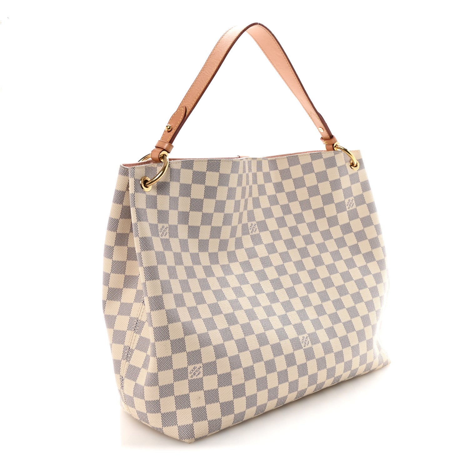 Louis Vuitton Damier Azur Graceful MM Rose Ballerine 3 of 9