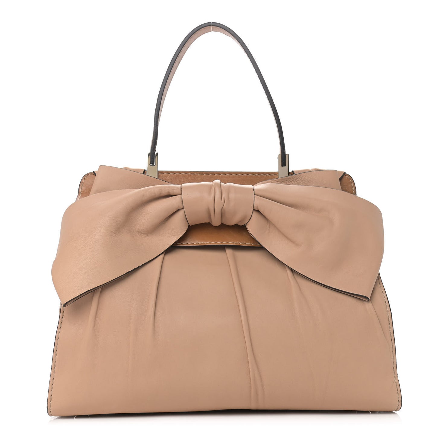 Nappa Large Aphrodite Bow Satchel Taupe