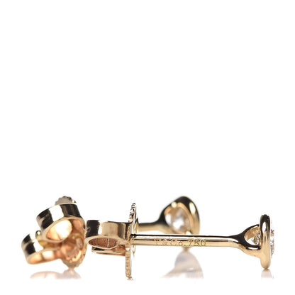 Tiffany 18K Yellow Gold Diamond .16ctw Elsa Peretti Diamonds By The Yard Earrings 4 of 4