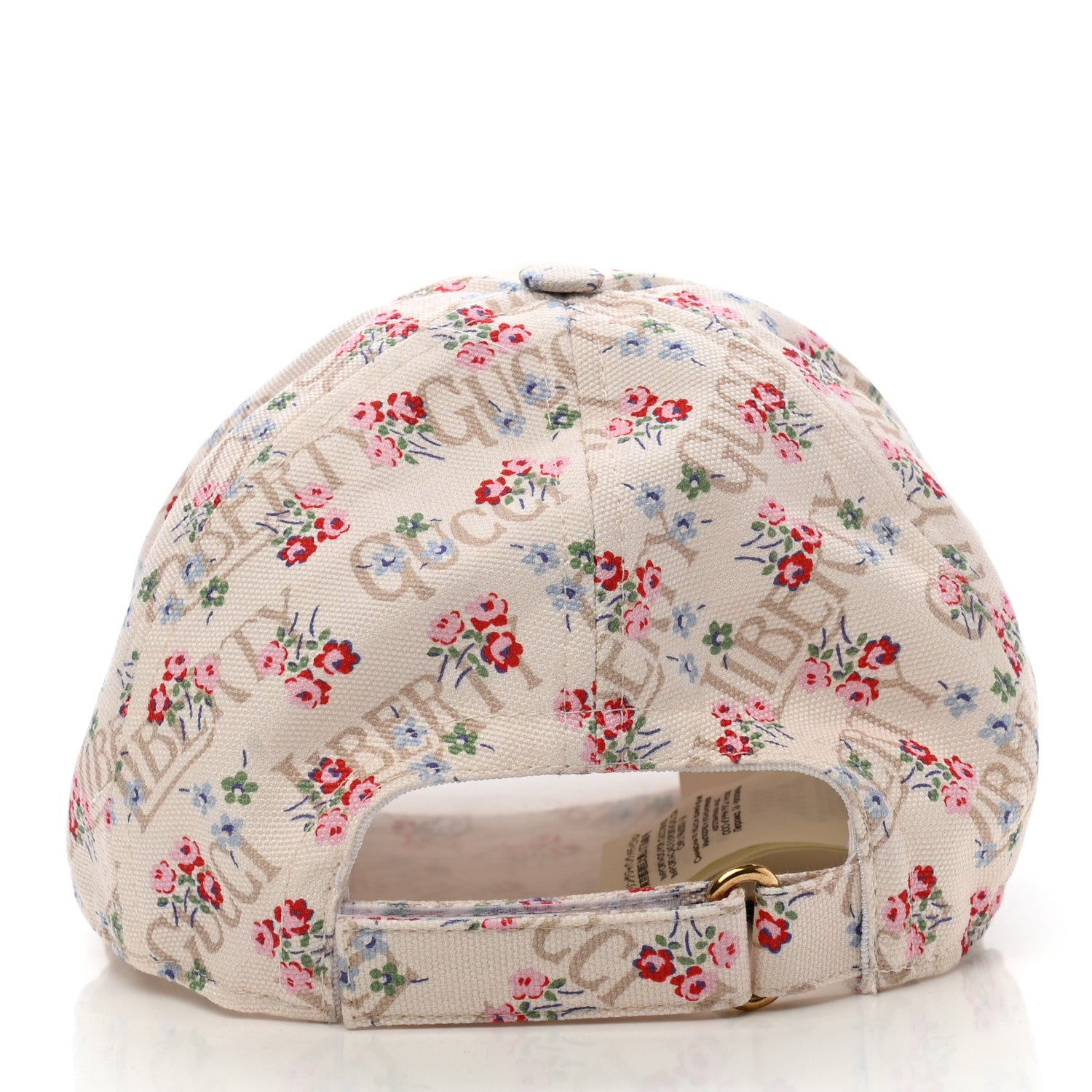 Gucci X LIBERTY OF LONDON Canvas Floral Print Baseball Hat M White 6 of 11