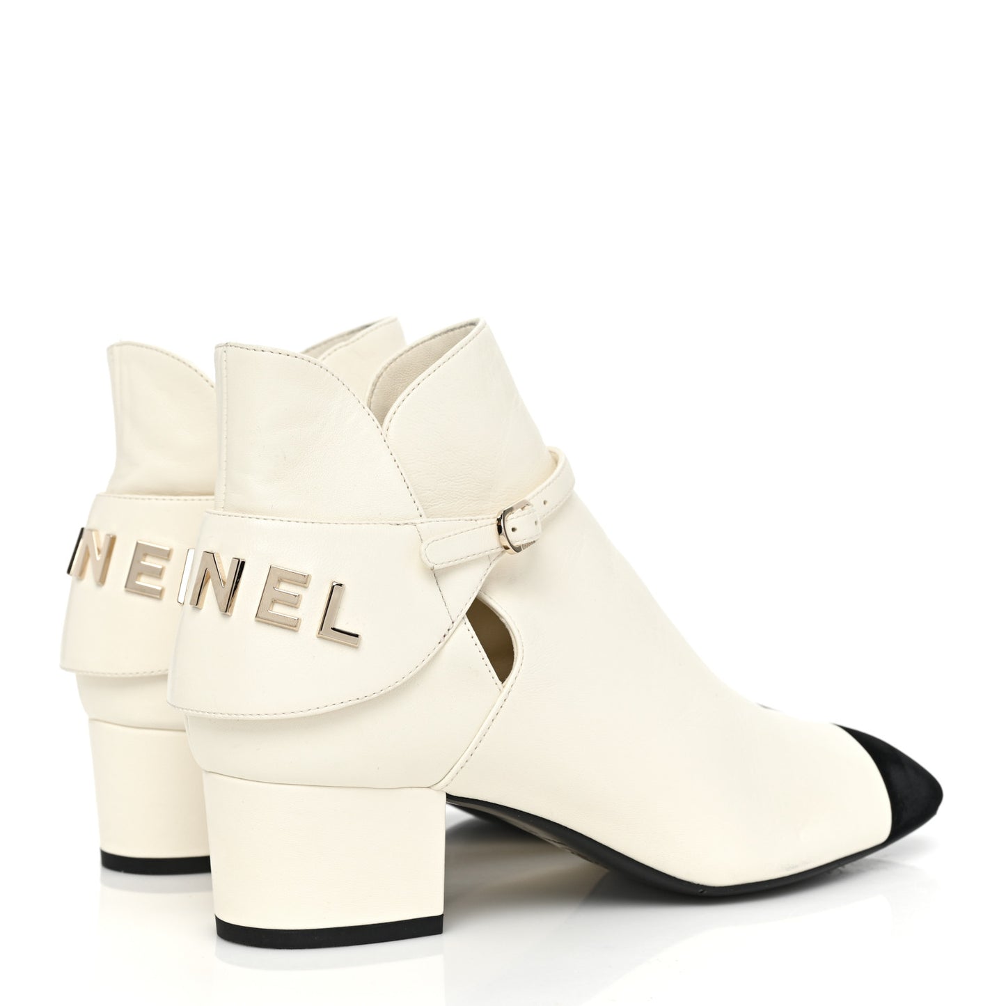Lambskin Velvet Cap Toe Short Ankle Boots 37 White