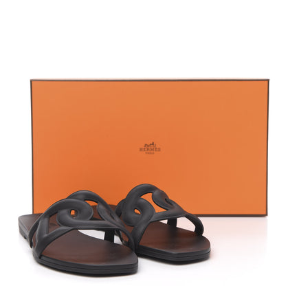 Hermes Rubber Aloha Sandals 36 Black 8 of 8
