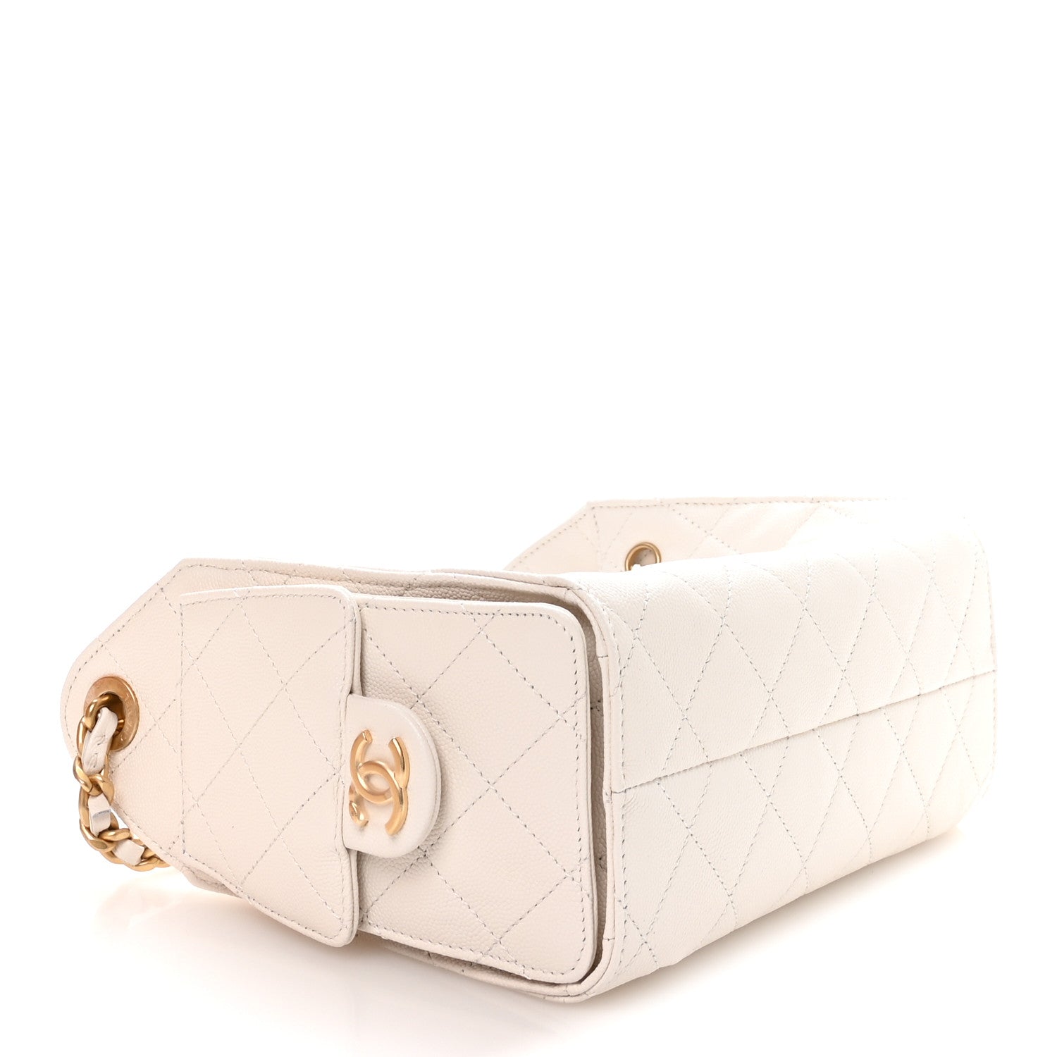 Chanel Caviar Quilted Mini Chanel 25 Handbag White 1834655