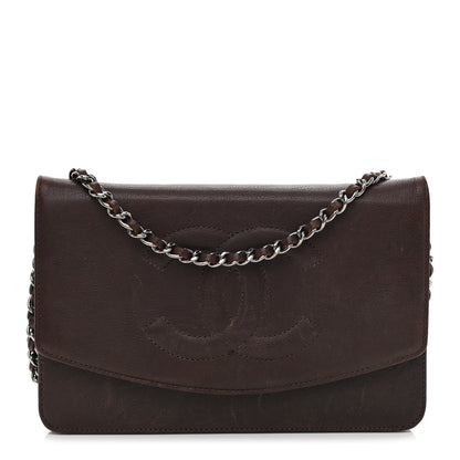 Chanel Caviar Timeless CC Wallet On Chain WOC Dark Brown 1 of 11