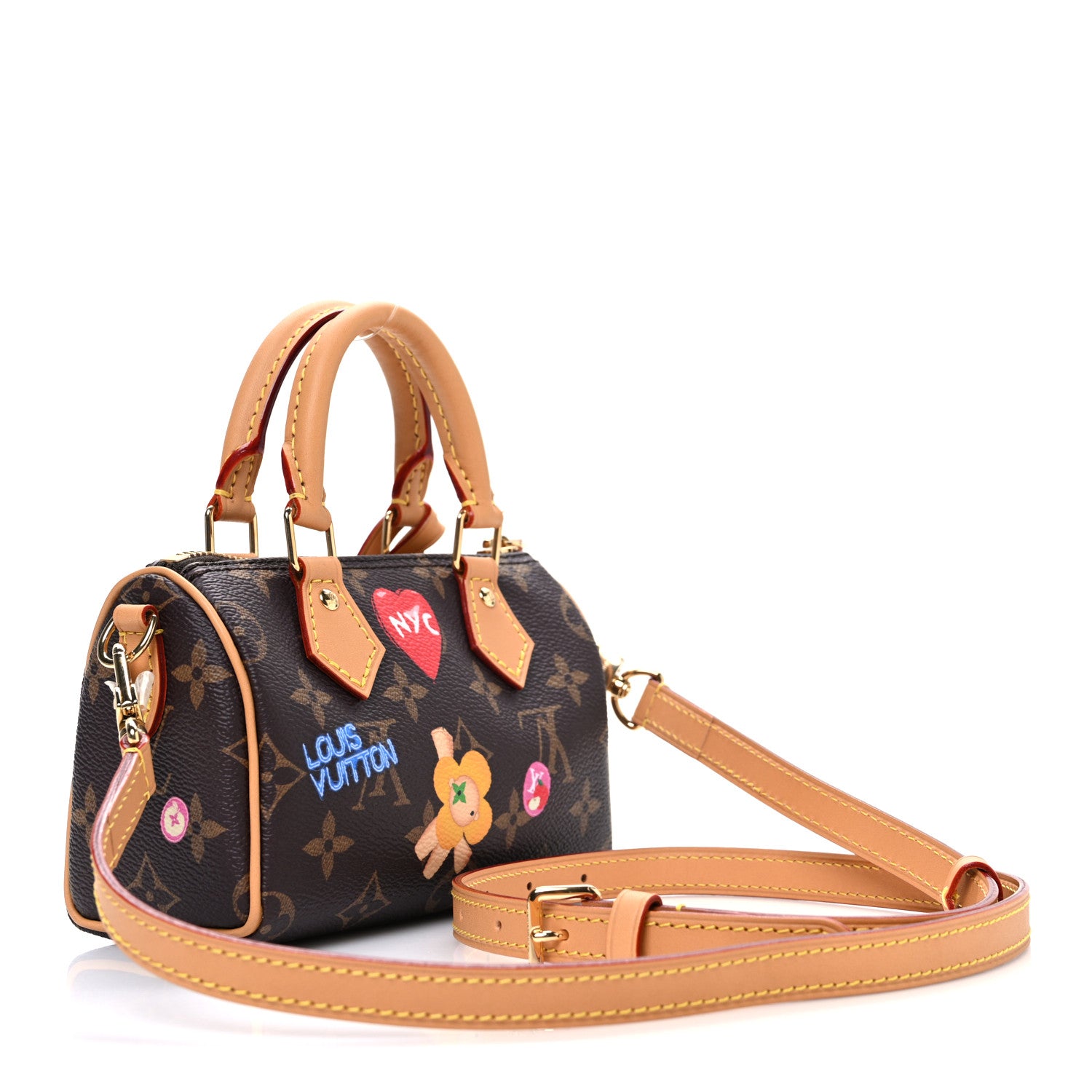 Louis Vuitton Monogram 57th Street NYC Nano Speedy Yellow Cab