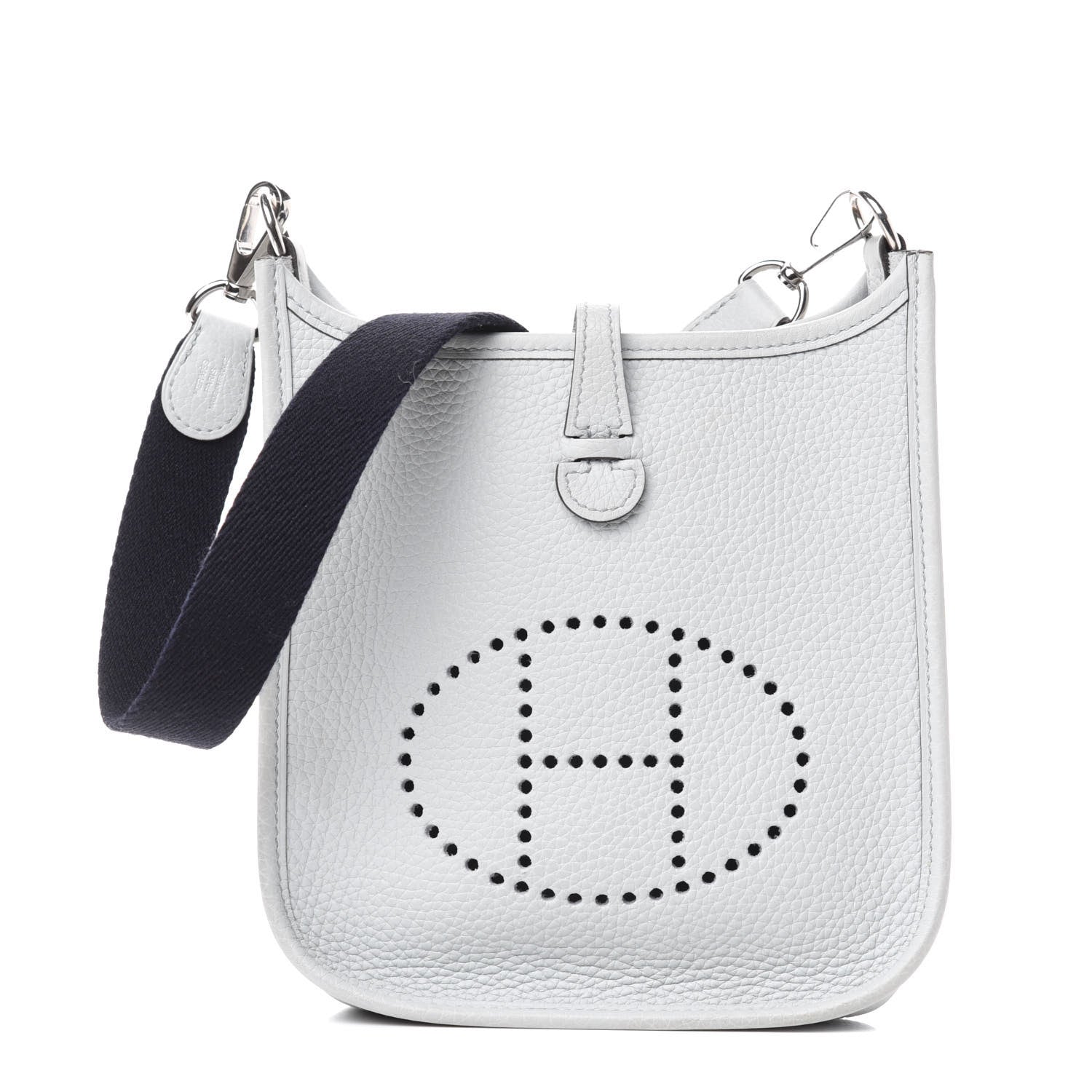 Hermes Taurillon Clemence Amazone Evelyne TPM Bleu Pale Indigo 1 of 10