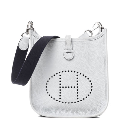 Hermes Taurillon Clemence Amazone Evelyne TPM Bleu Pale Indigo 1 of 10