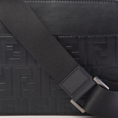 Fendi Vitello Century Grace FF Embossed Shoulder Clutch Black 11 of 11
