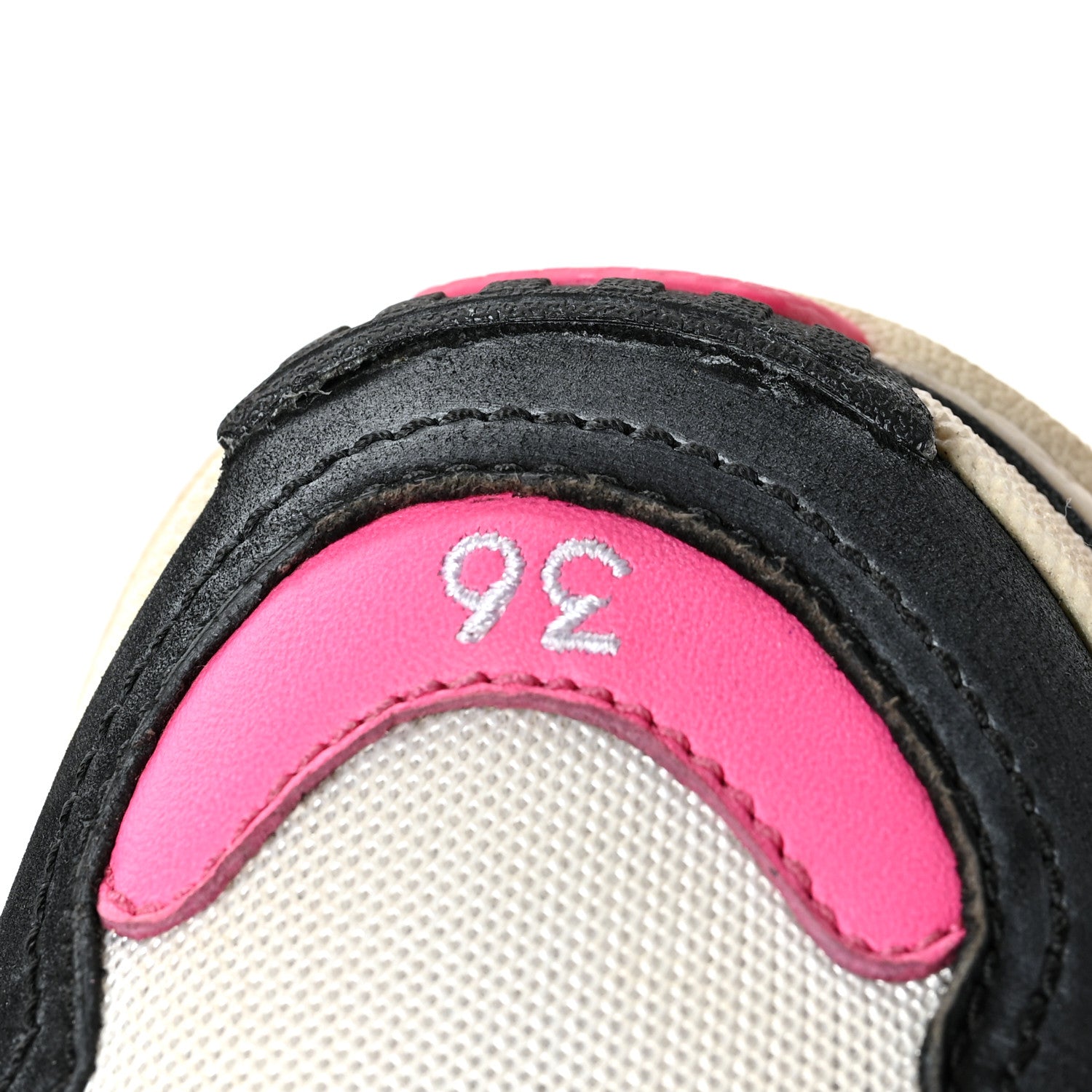 Balenciaga Fabric Mesh Womens Triple S Sneakers 36 Rose Fluo Black White 12 of 13
