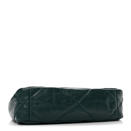 Chanel Goatskin Quilted Medium Chanel 19 Flap Dark Blue 4 of 14