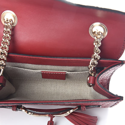 Gucci Soft Microguccissima Mini Emily Chain Shoulder Bag Rosso 5 of 6