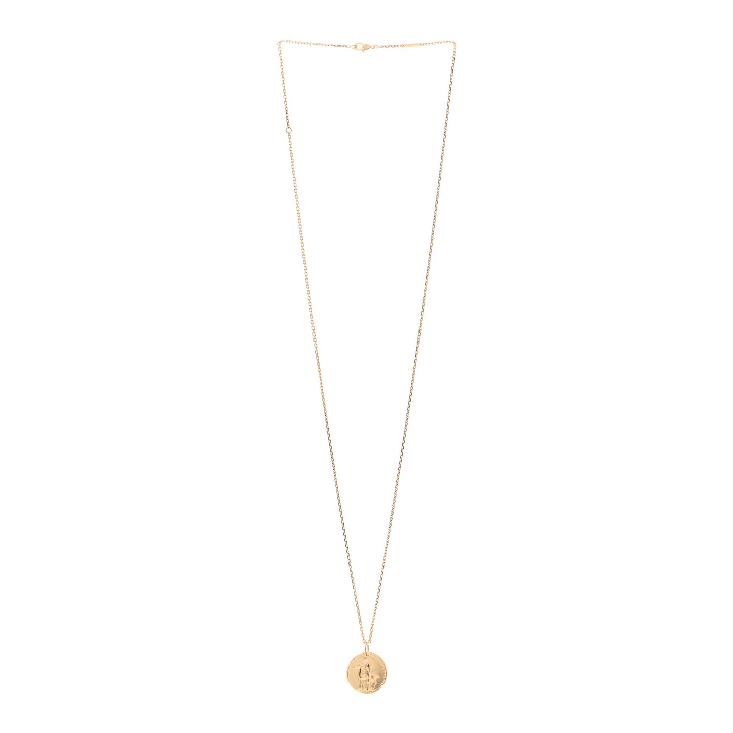 18K Yellow Gold Zodiac Virgo Pendant Necklace