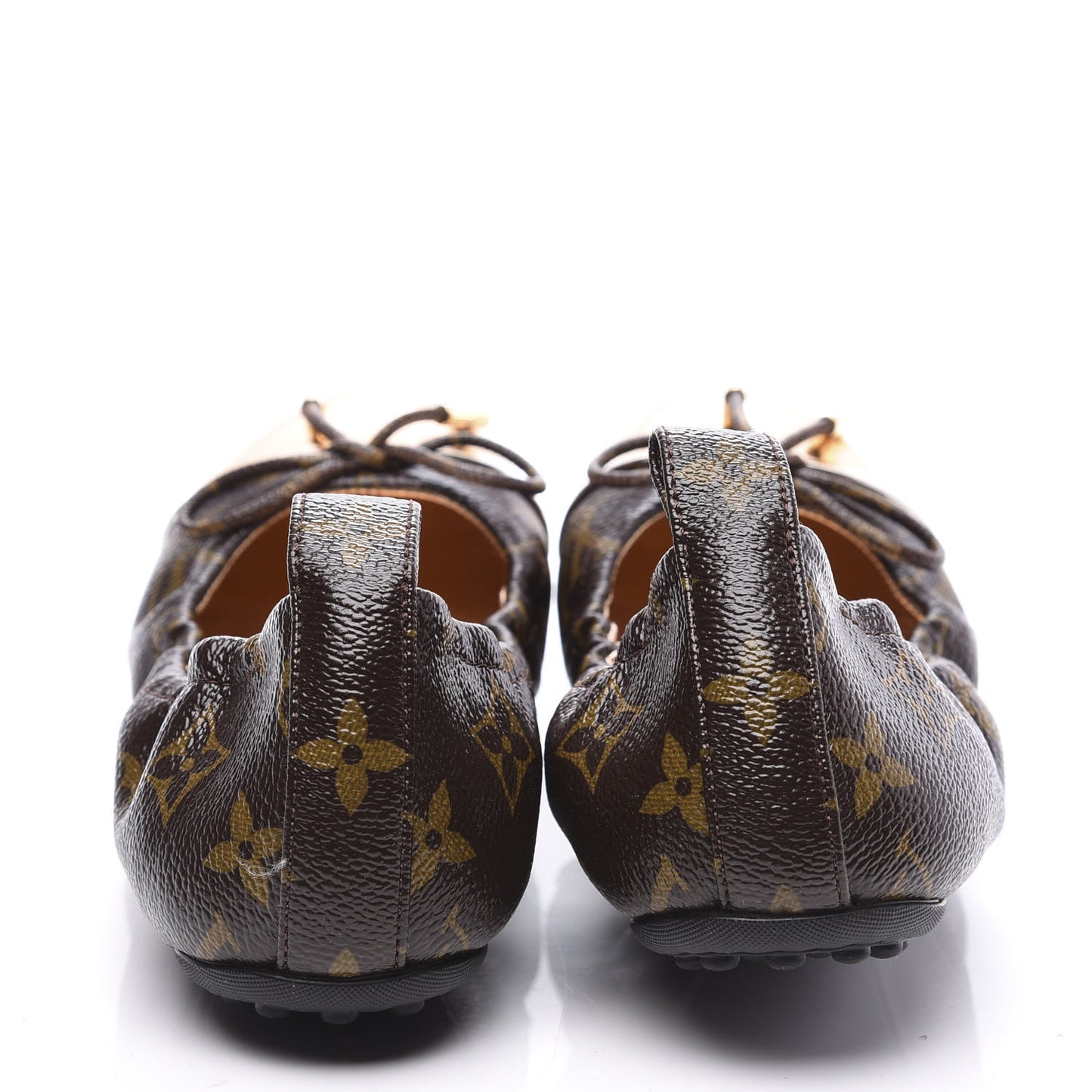 Patent Monogram Flirty Ballerina Flats 38 Gold