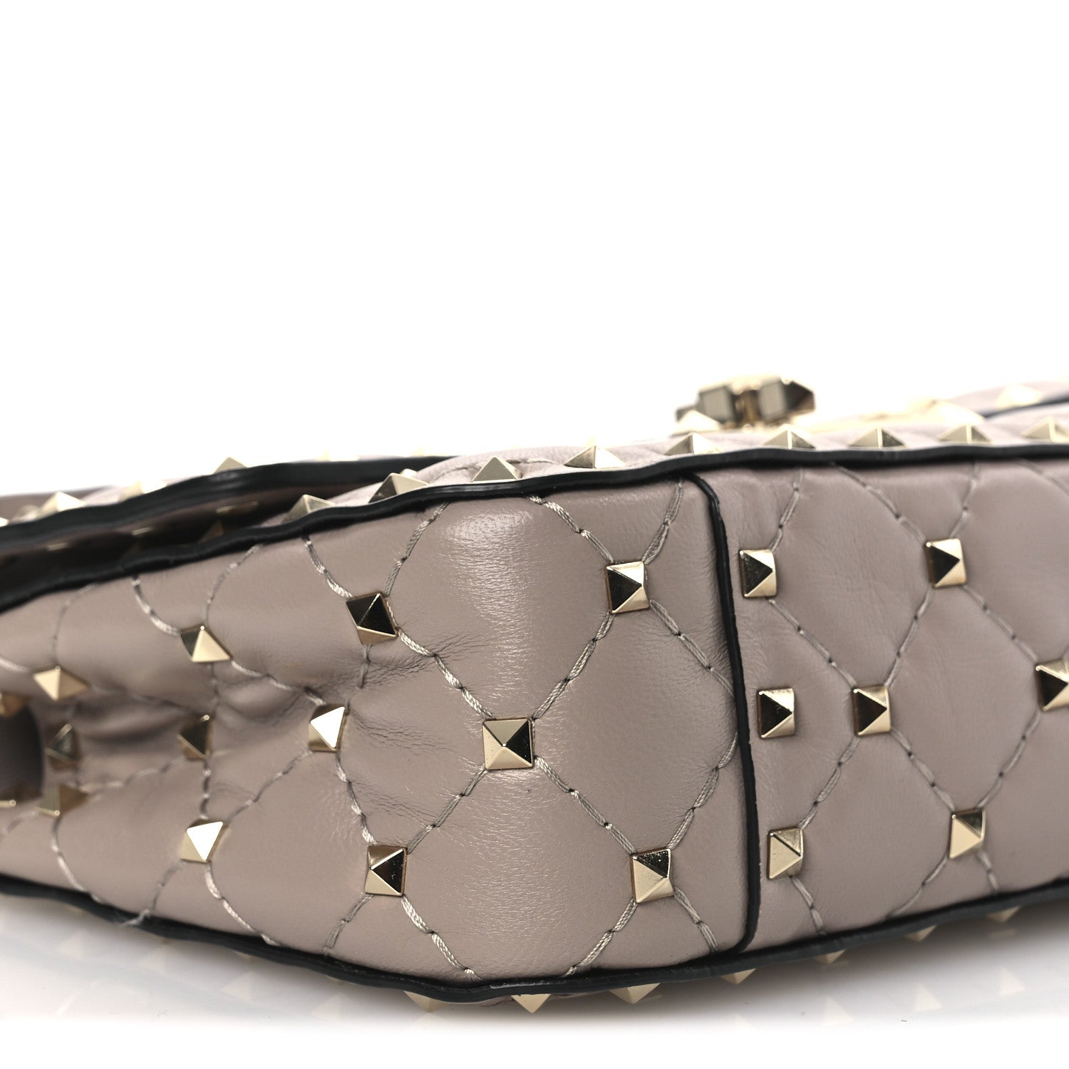 Valentino Garavani Lambskin Small Rockstud Spike Shoulder Bag Poudre 8 of 10