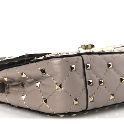 Valentino Garavani Lambskin Small Rockstud Spike Shoulder Bag Poudre 8 of 10