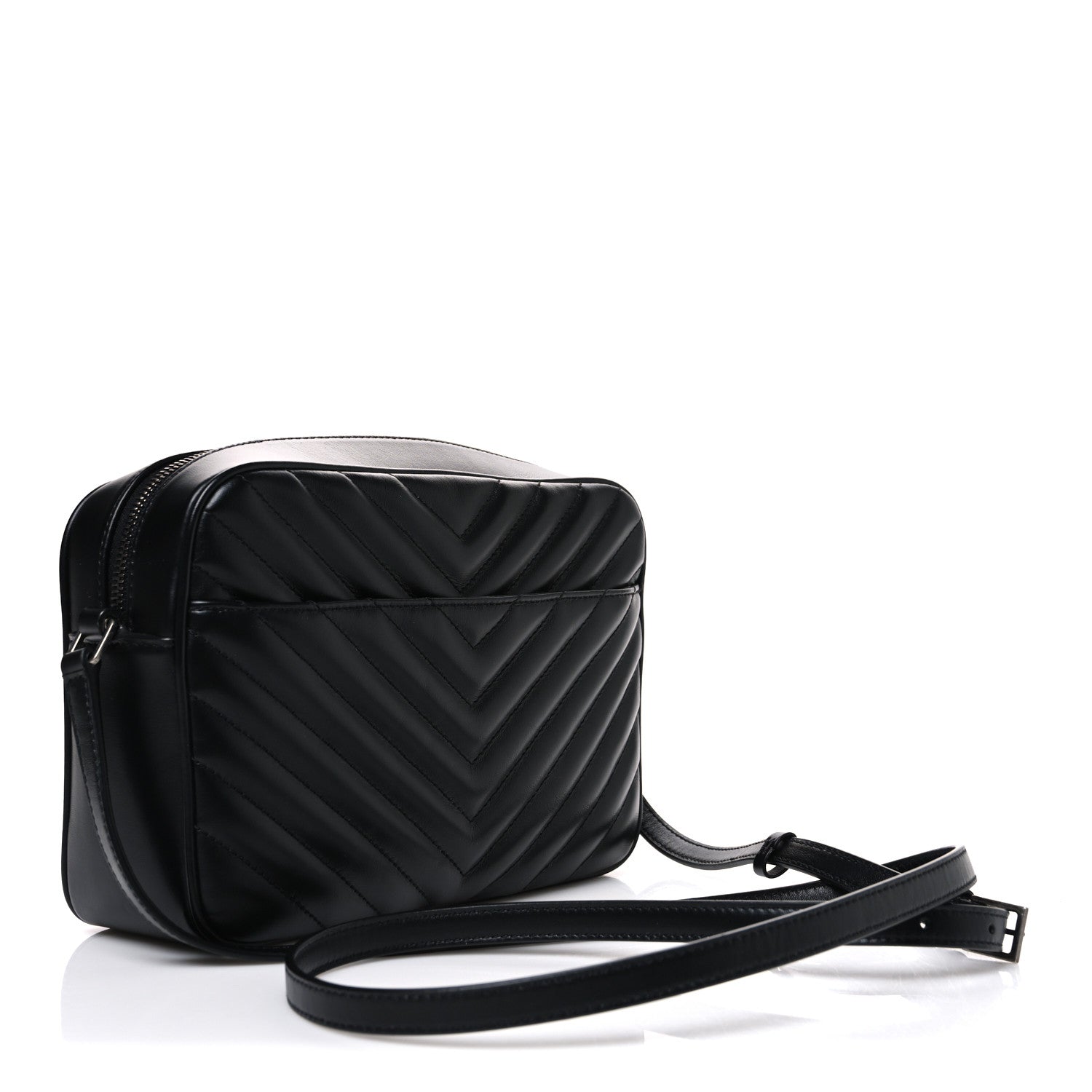 Saint Laurent Calfskin Matelasse Monogram Lou Camera Bag Black 3 of 11
