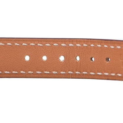 Hermes Stainless Steel Barenia 20mm Kelly Cadena Double Tour Quartz Watch Fauve 11 of 12