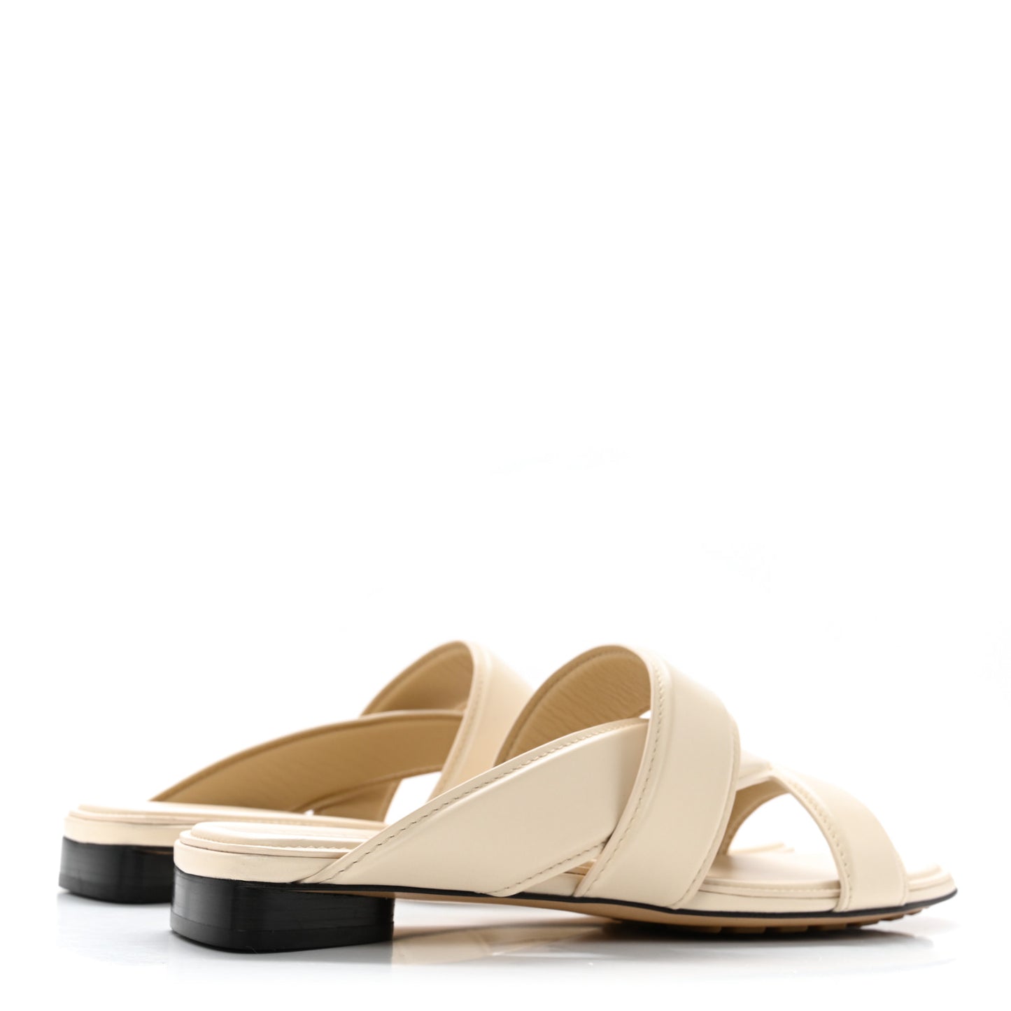 Calfskin The Band Flat Sandals 39 Cream