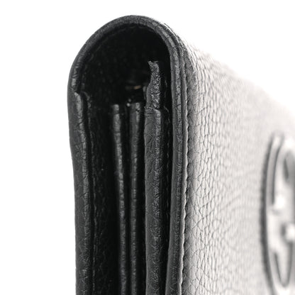 Gucci Pebbled Calfskin Large Soho Continental Wallet Black 8 of 11
