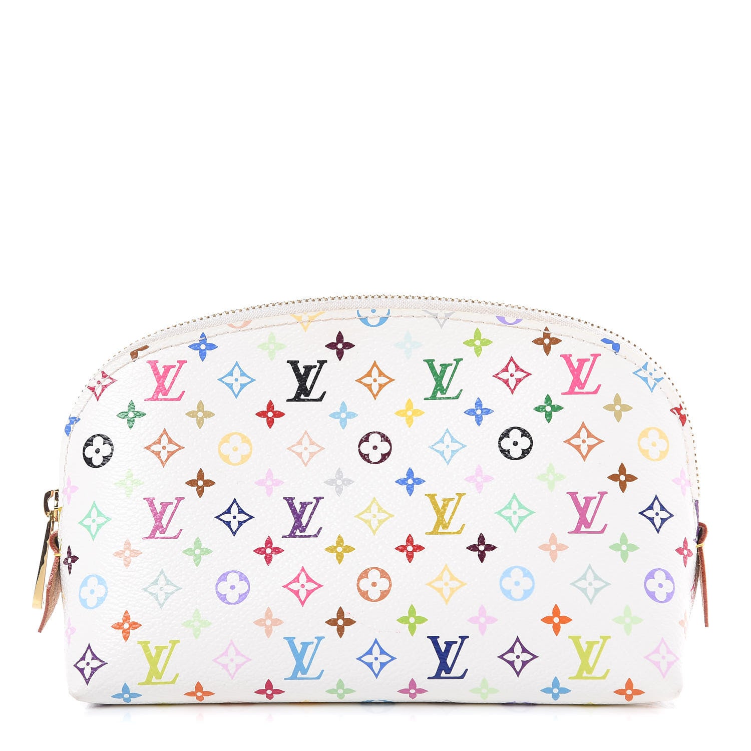 Louis Vuitton Monogram Multicolor Cosmetic Pouch White Litchi 1 of 10