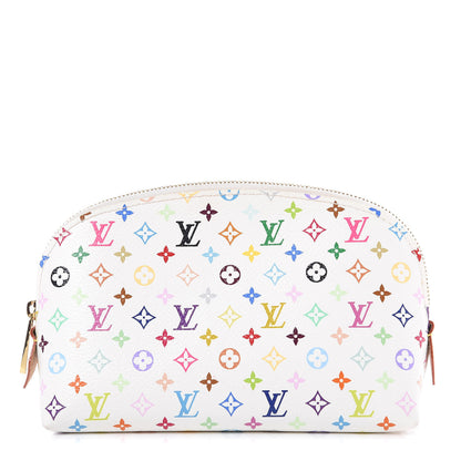 Louis Vuitton Monogram Multicolor Cosmetic Pouch White Litchi 1 of 10