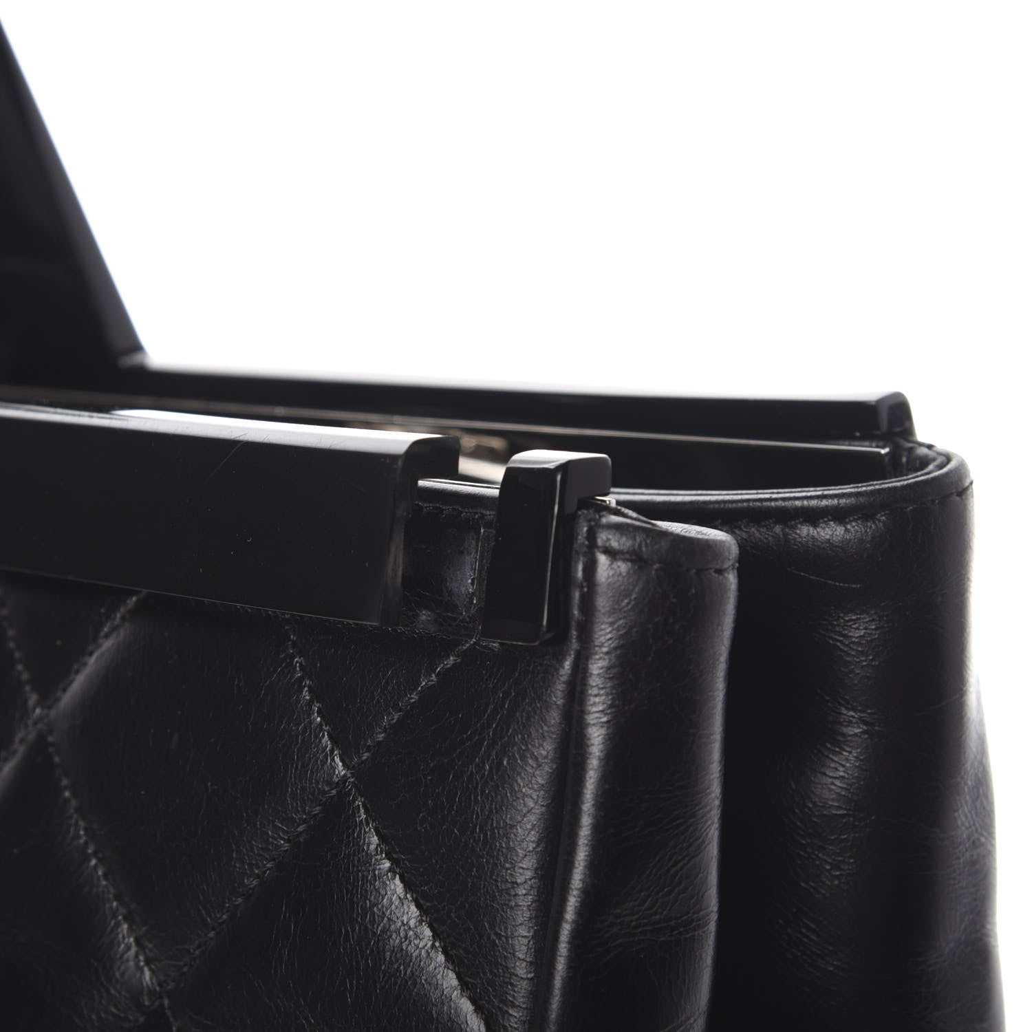 Chanel Glazed Calfskin Quilted Large CC Delivery Tote Black 14 of 16