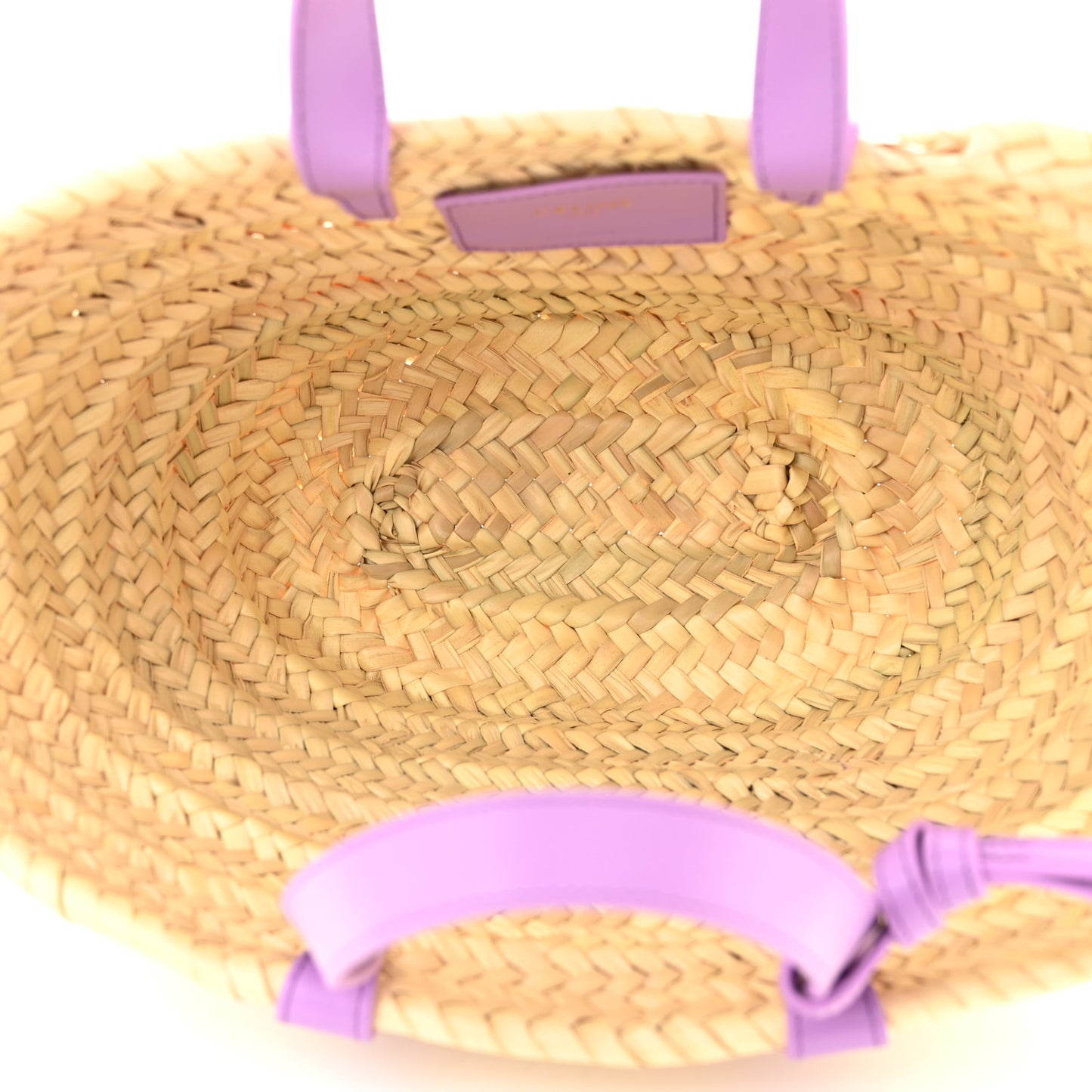Raffia Calfskin Triomphe Teen Panier Vintage Mauve