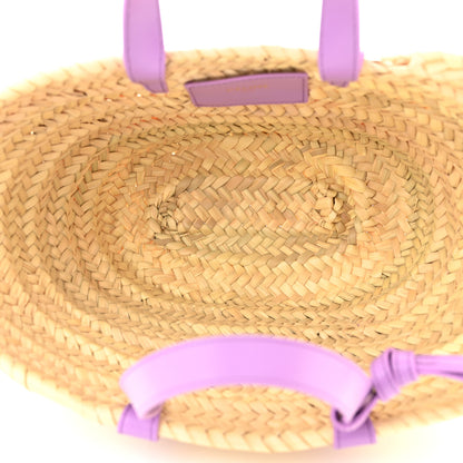 Celine Raffia Calfskin Triomphe Teen Panier Vintage Mauve 5 of 9
