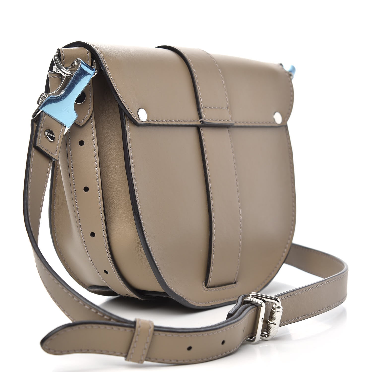 Proenza Schouler Calfskin PS11 Small Saddle Bag Light Taupe 3 of 9