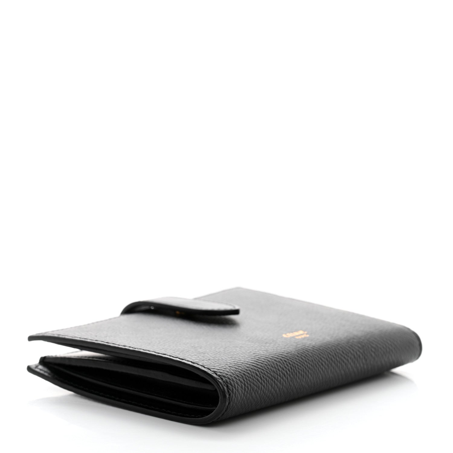 Celine Grained Calfskin Medium Multifunction Strap Wallet Black 7 of 8