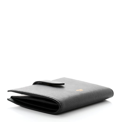 Celine Grained Calfskin Medium Multifunction Strap Wallet Black 7 of 8