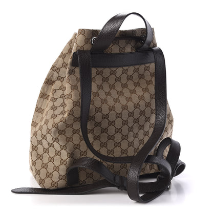 Gucci Monogram Dollar Calfskin O Drawstring Backpack Beige Ebony Testa di Moro Dark Chocolate 2 of 10