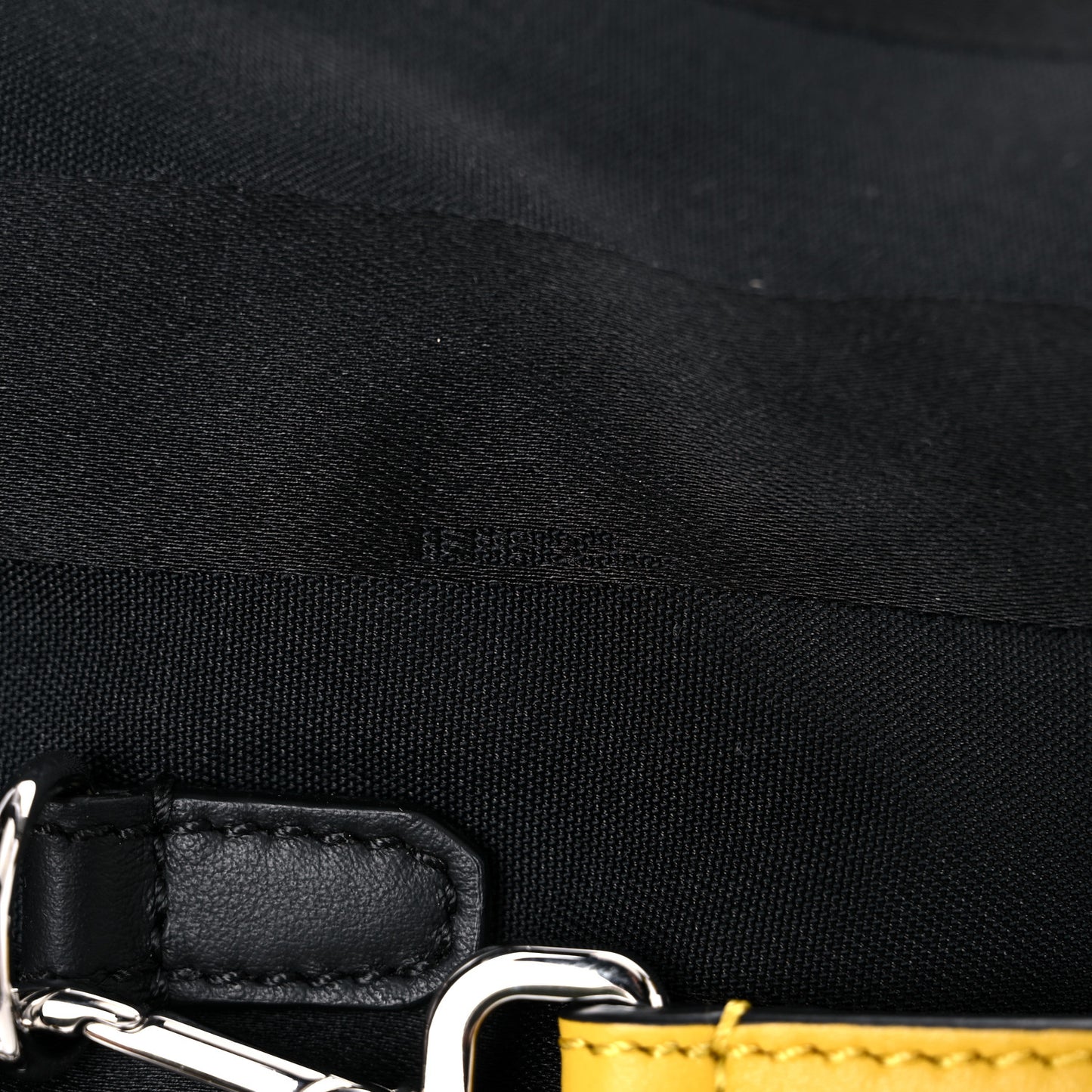 Recycled Nylon Vitello Grace Light Pequin Small Saint Fendi Roma Drawstring Pouch Black Sunflower