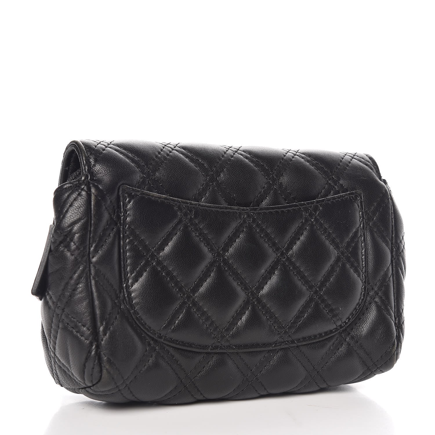 Chanel Lambskin Quilted Flap Cosmetic Case Black 3 of 8