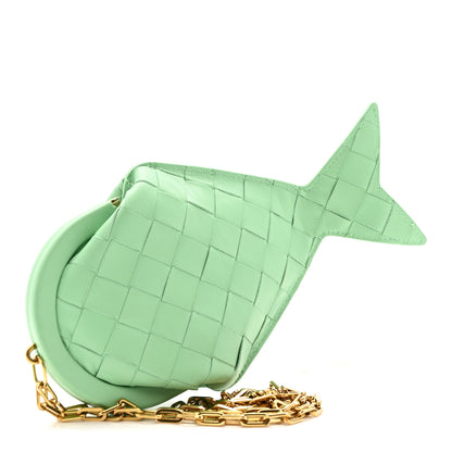 Bottega Veneta Nappa Intrecciato Fish Pouch On Chain Siren 3 of 10