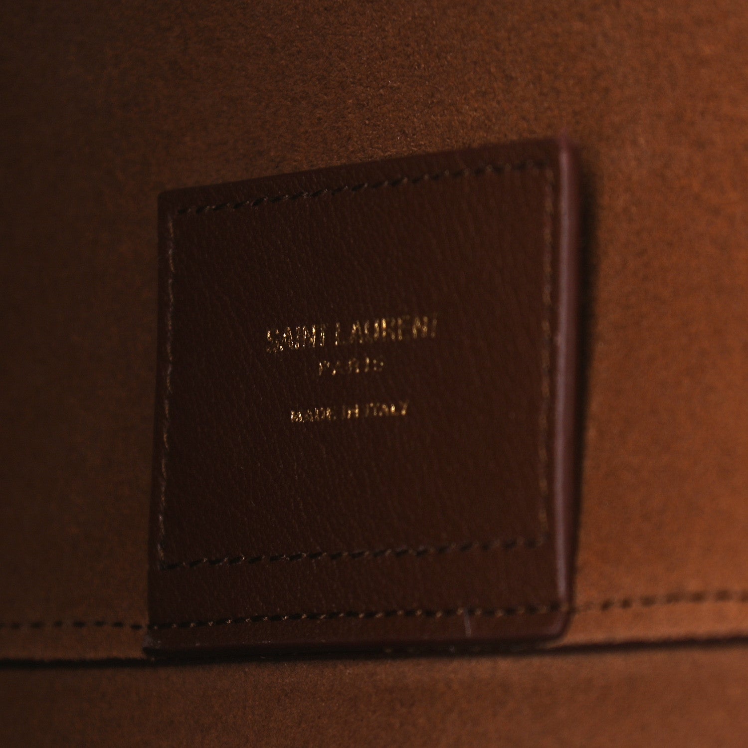 Saint Laurent Calfskin Large Shopping Tote Old Brandy 7 of 10