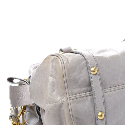 Miu Miu Vitello Lux Mini Bow Bag Grey 9 of 12