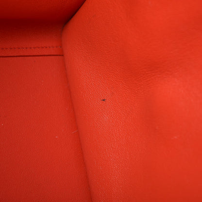 Celine Drummed Calfskin Suede Small Trapeze Vermillion 7 of 7